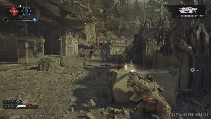 Al comando di una Locusta nella modalità Conquista di Gears of War: E-Day