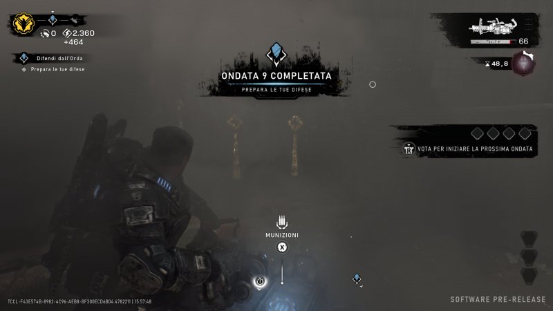 Le fasi di attesa fra un'ondata e l'altra della modalità Horde Siege di Gears of War: E-Day
