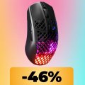 Il mouse SteelSeries Aerox 3 è in sconto su Amazon: ultraleggero e con un'autonomia impressionante