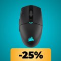 Il mouse wireless Corsair Katar Elite è in sconto su Amazon: super leggero e preciso