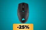 Il mouse wireless Corsair Katar Elite è in sconto su Amazon: super leggero e preciso
