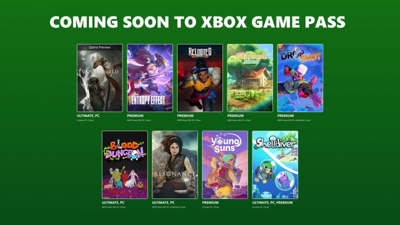 Games coming to Game Pass soon