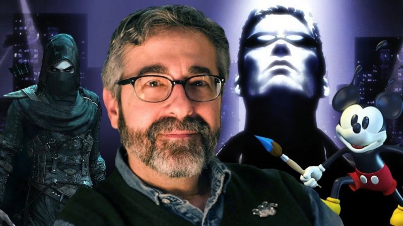 Warren Spector among his creations