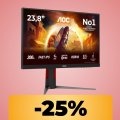 Il monitor da gaming targato AOC è in sconto su Amazon: il prezzo cala fino al suo minimo storico