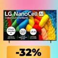 Goditi film e videogiochi col televisore LG NanoCell AI da 65' al minimo storico