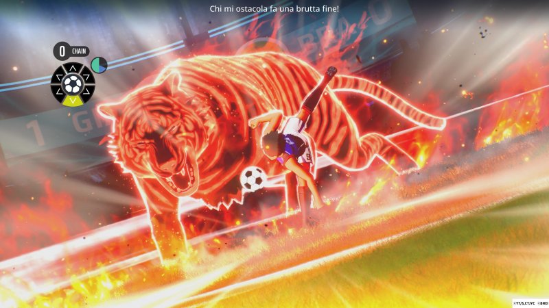 Ovviamente non potevano mancare i super tiri come il Tiro della Tigre di Mark Lenders/Kojiro Hyuga