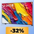La smart TV LG QNED 4K ultra sottile da 50' è in offerta su Amazon al suo prezzo minimo storico