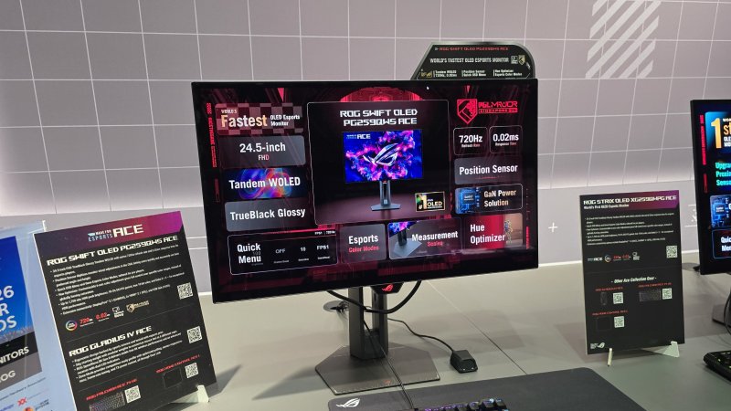 PG259QWS Ace è la nuova punta di diamante della line-up monitor targata ROG con un refresh di 720 Hz