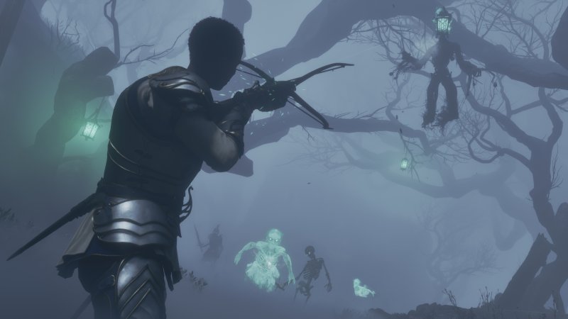 Sullo sfondo, il boss che abbiamo dovuto abbattere al termine della demo della Gamescom di Fable