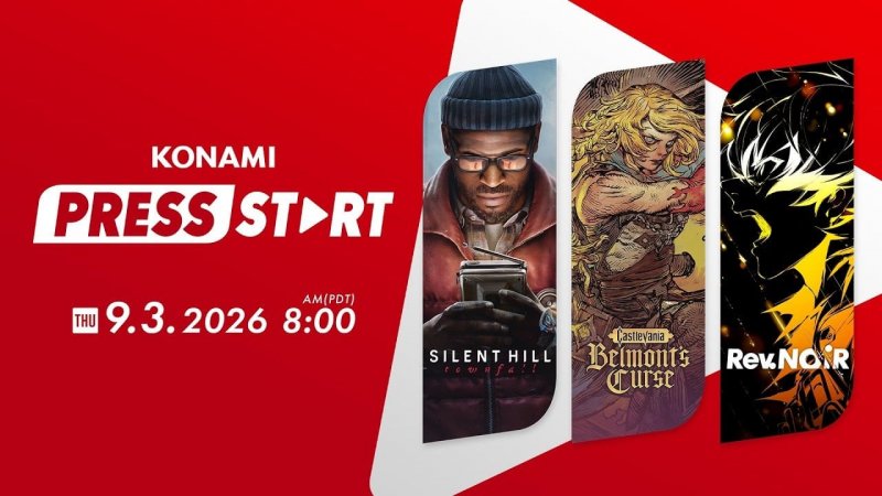 Official graphics for Konami's new Press Start
