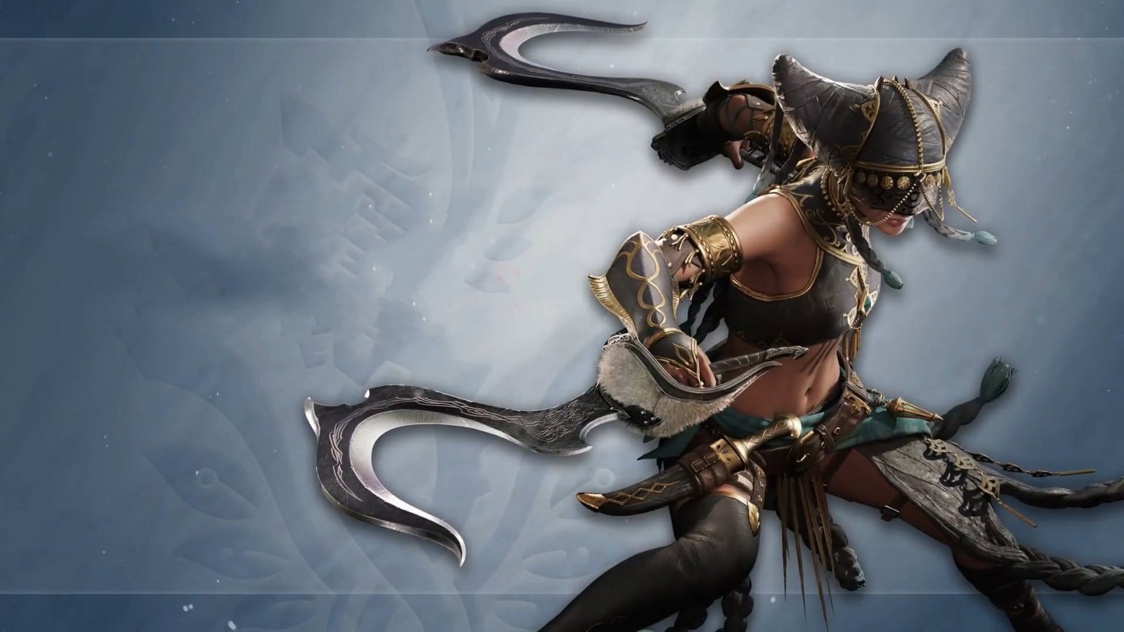 Una cacciatrice con le Doppie Lame in Monster Hunter Wilds
