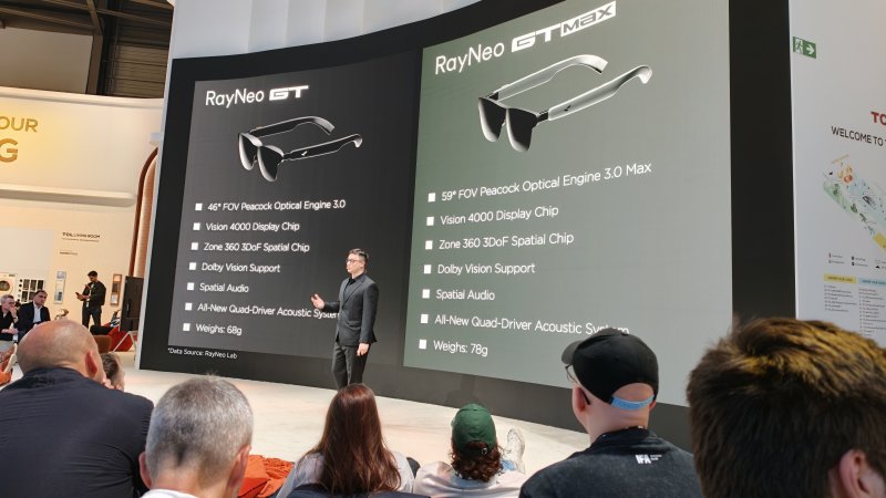 Confronto tra le specifiche di RayNeo GT e GT Max