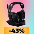 Immergiti nei tuoi giochi preferiti con le cuffie da gaming Logitech Astro A50: sono in sconto su Amazon