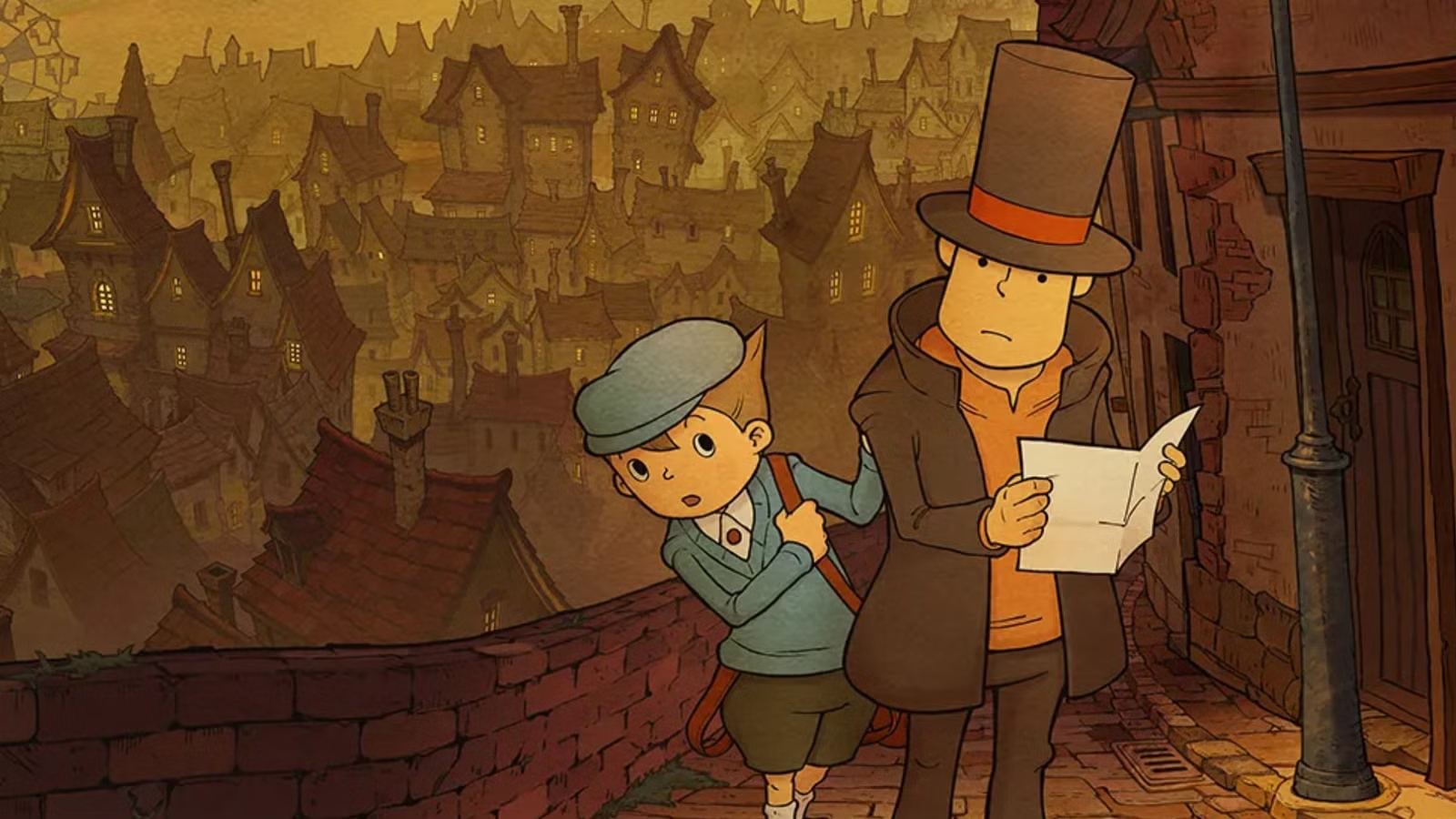 Un artwork de Il Professor Layton e il Paese dei Misteri Remake