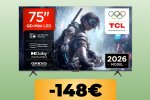 La smart TV TCL da 75" con tecnologia QD‑Mini LED è in promo su Amazon: acquistala al minimo storico