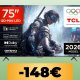 La smart TV TCL da 75" con tecnologia QD‑Mini LED è in promo su Amazon: acquistala al minimo storico