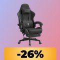 La sedia da gaming ergonomica Dowinx è in offerta su Amazon: puoi acquistarla al suo minimo storico