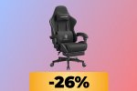 La sedia da gaming ergonomica Dowinx è in offerta su Amazon: puoi acquistarla al suo minimo storico