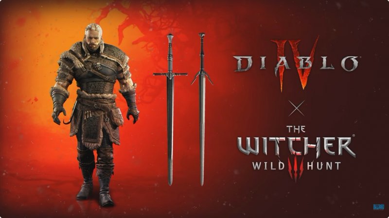 La skin per il Barbaro basata su Geralt di Rivia da The Witcher 3