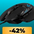 Il mouse da gaming Logitech G502 è in offerta su Amazon: acquistalo in sconto del 42%, (quasi) minimo storico