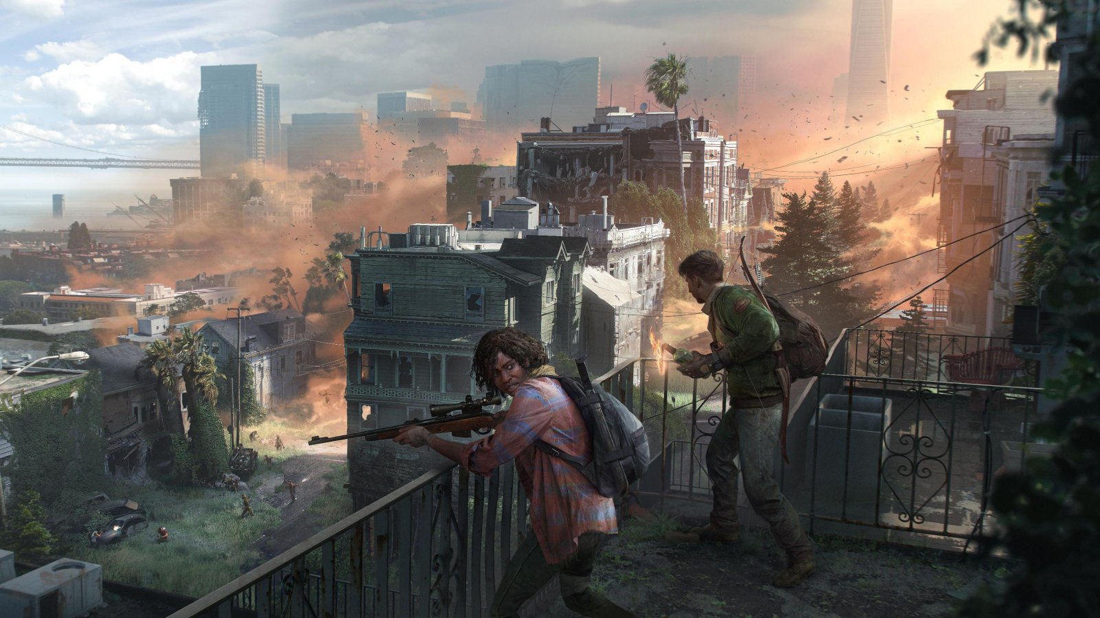 Un artwork del multiplayer di The Last of Us