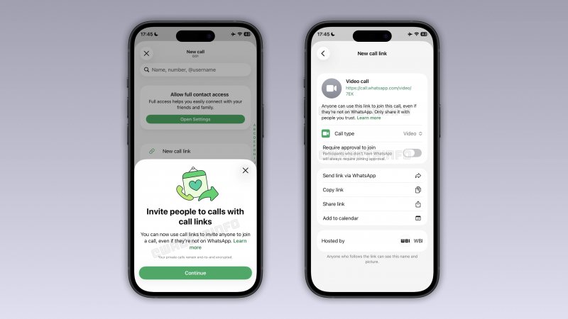 iOS interface for creating calls (Source: wabetainfo)