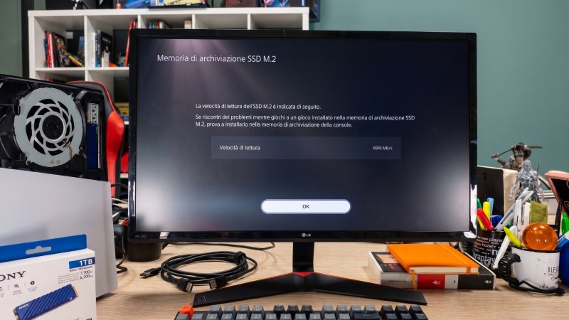 La velocità di lettura riconosciuta da PS5 per il PNY CS2341 da 1 TB