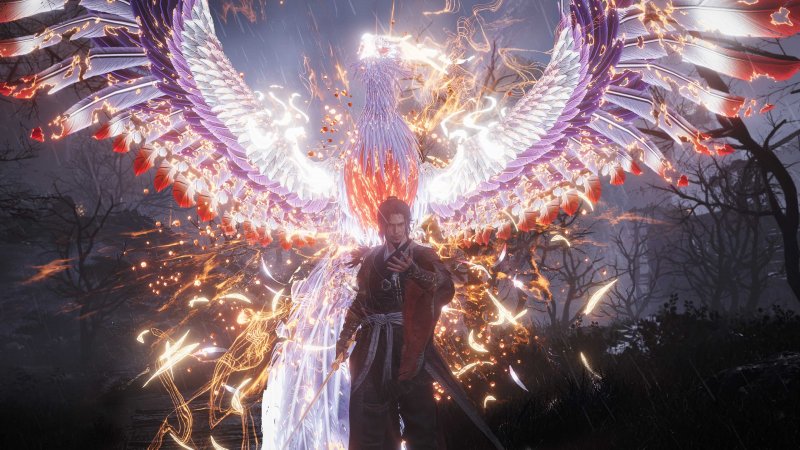 Una spettacolare fenice viene evocata per aiutare il protagonista