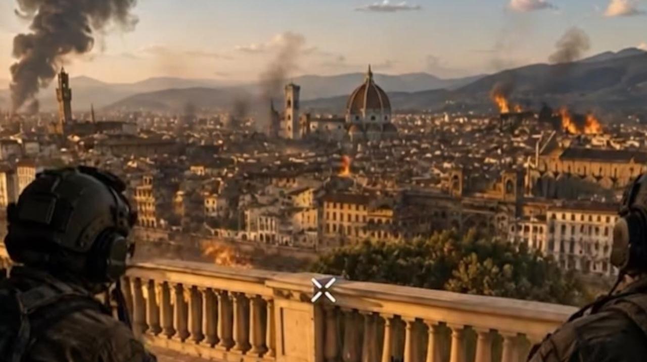 Un'immagine del video di Call of Duty a Firenze