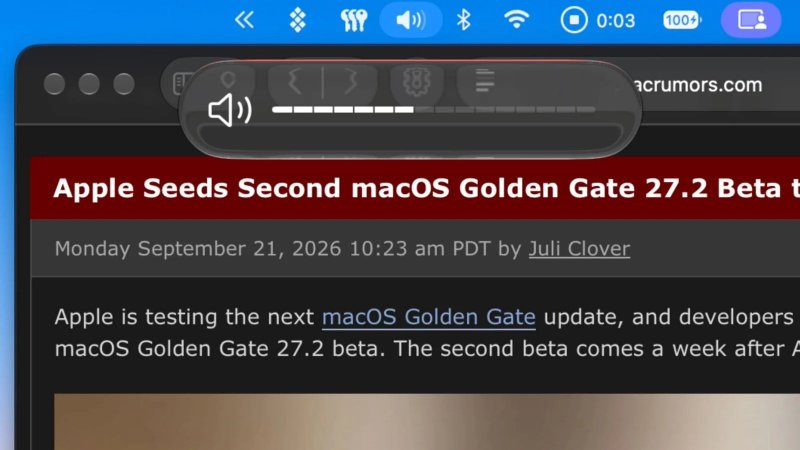 Il nuovo cursore su macOS 27.2