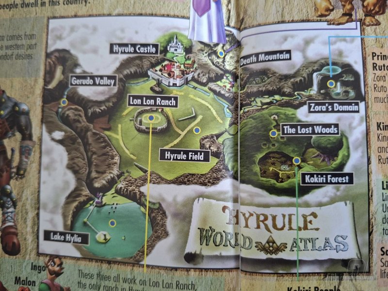 La mappa di Zelda: Ocarina of Time su Nintendo 64