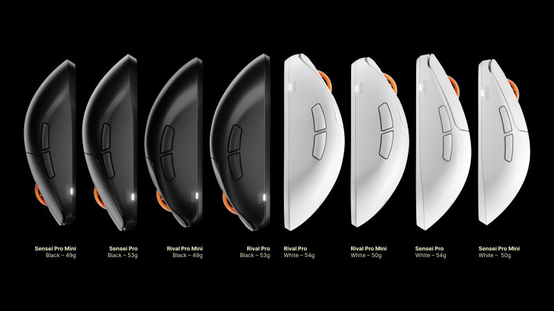 La lineup dei nuovi mouse SteelSeries Pro
