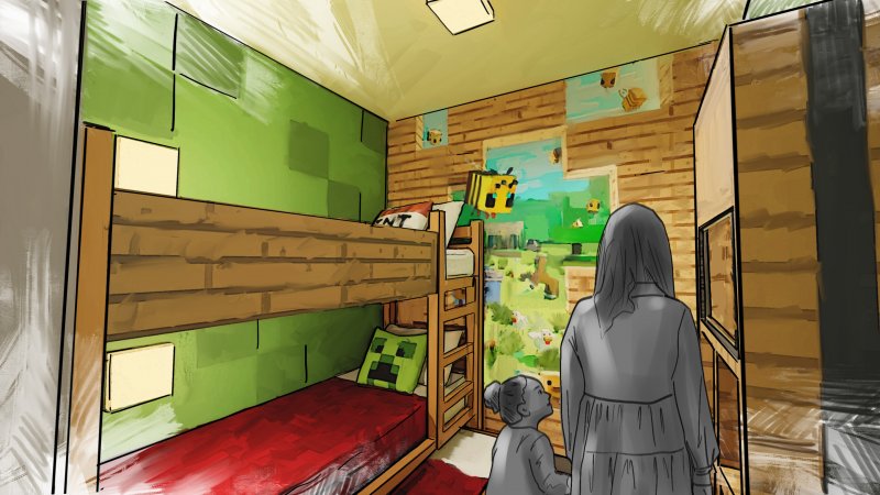 Le camere dell'hotel saranno a tema Overworld