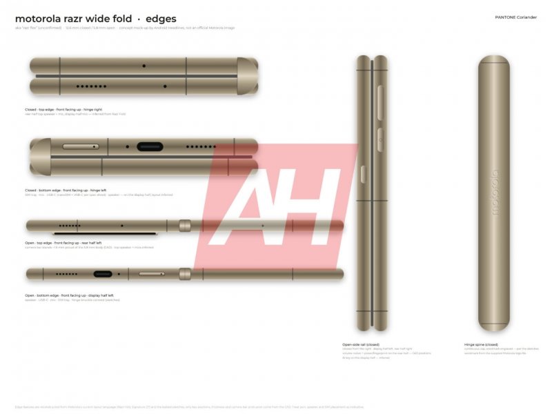 Lo spessore del Motorola Razr Wide Fold