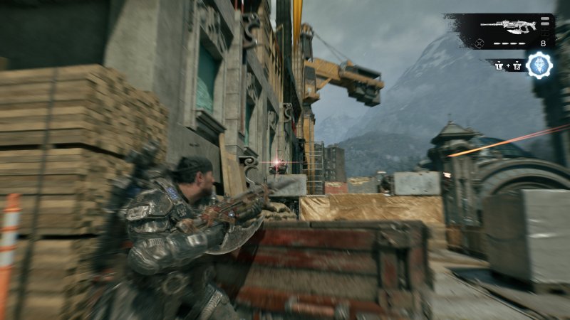 Uno scontro a fuoco in Gears of War: E-Day