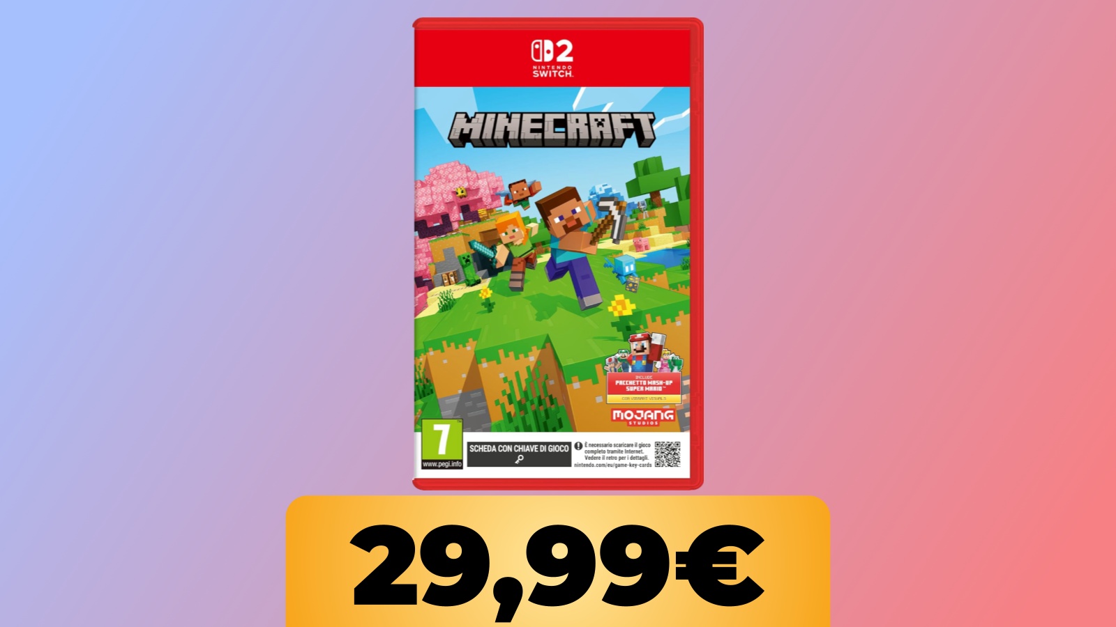 Minecraft per Nintendo Switch 2 con pacchetto Mash-Up Super Mario è in preordine su Amazon