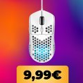 Il mouse da gaming GXTrust è scontatissimo su Amazon: superleggero, design a nido d'ape e DPI regolabili