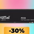 L'SSD interno Crucial P310 da 1TB è in offerta su Amazon: puoi acquistarlo al 30% di sconto
