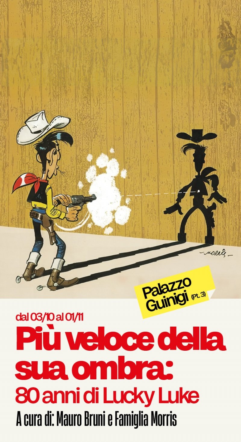 Il poster della mostra su Lucky Luke