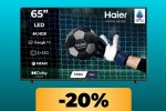 La smart TV Haier da 65" è in promozione su Amazon: puoi acquistarla al suo minimo storico