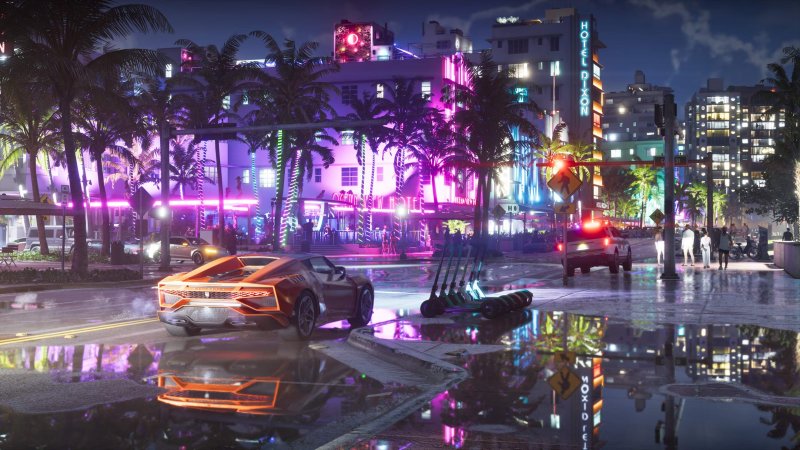 Un'immagine notturna di GTA 6
