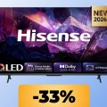 La smart TV Hisense da 43' QLED è in offerta su Amazon: puoi acquistarla in sconto del 33%