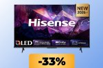 La smart TV Hisense da 43" QLED è in offerta su Amazon: puoi acquistarla in sconto del 33%