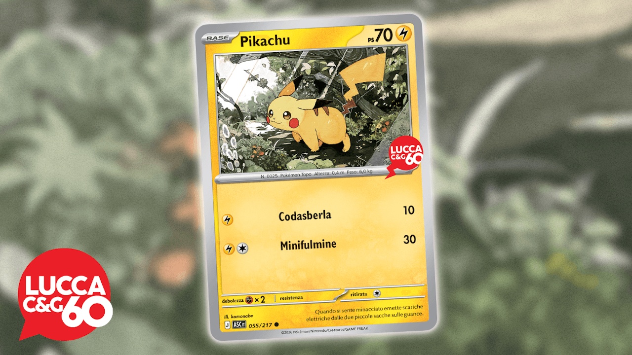La carta speciale di Pikachu per Lucca60