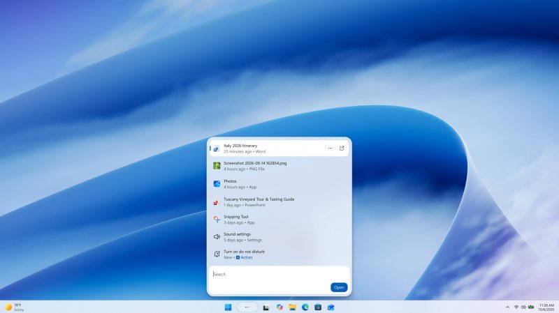 La nuove ricerca di Windows 11 mostra file rencenti, app e impostazioni