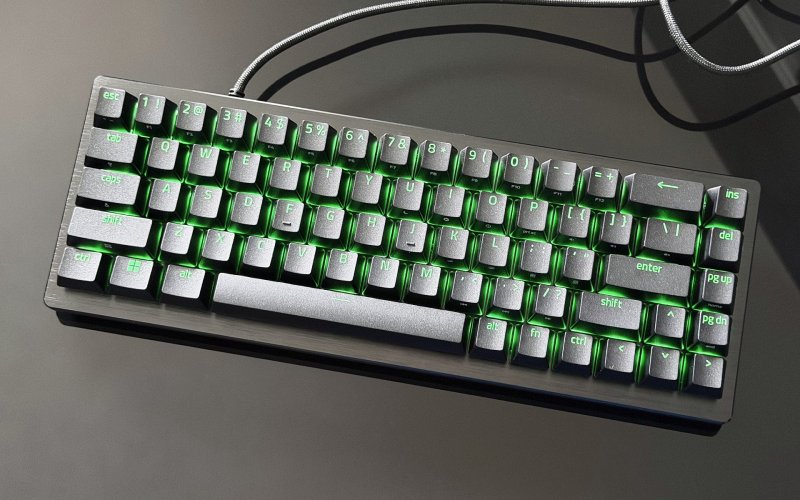 L'illuminazione RGB è uno dei protagonisti del design della Razer Huntsman V3 HE Magnetic Mini 65% 8 KHz