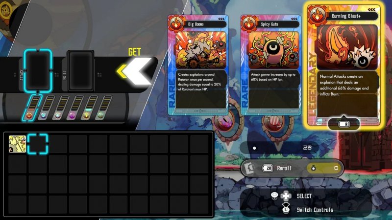 Le Ratakarute offrono vari bonus con cui costruire una build a ogni partita