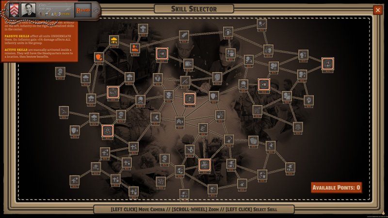 Il selettore delle skill