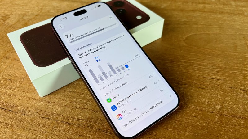 Nonostante la capienza aumenti di pochissimo, l'autonomia di iPhone 18 Pro è migliorata