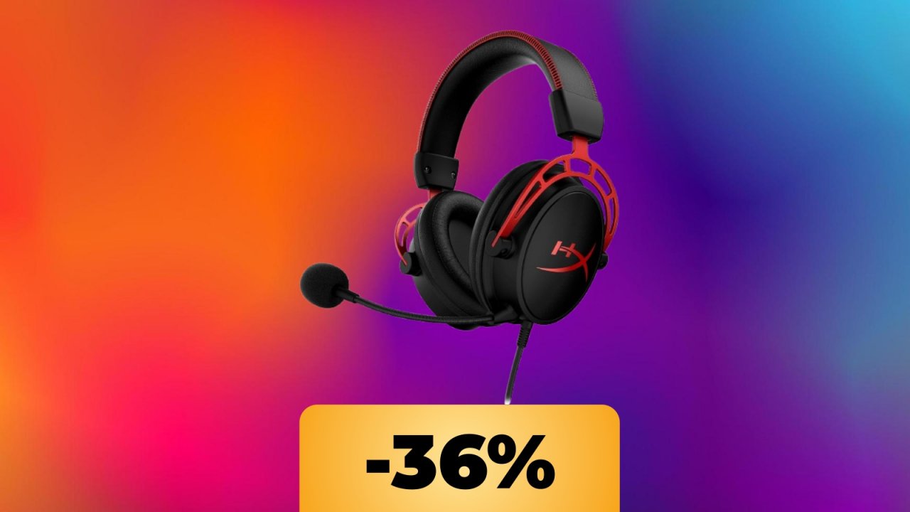 Le cuffie da gaming HyperX Cloud Alpha sono in promozione su Amazon: sconto attivo del 36%